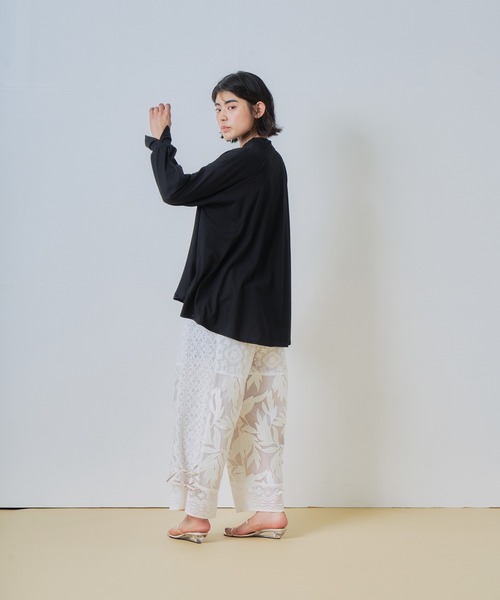 WHYTO.(ホワイト)の「「WHYTO. / ホワイト」レースコンビパンツ(その他パンツ・レディース・ブラック/オフホワイト・38/36)」の13枚目の写真