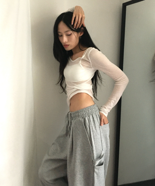 AGOD（エージーオーディー）の「カーペンター ダイマル スウェット ワイドパンツ [グレー]（スウェットパンツ・レディース・その他・SMALL/MEDIUM/LARGE/X-LARGE）」の8枚目の写真