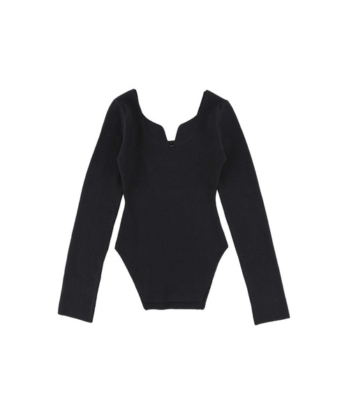 ALEXIA STAM（アリシアスタン）の「Square Hem Knit Top /スクエアヘムリブニットトップス（ニット/セーター・レディース・ブラック/アイボリー・FREE）」の15枚目の写真