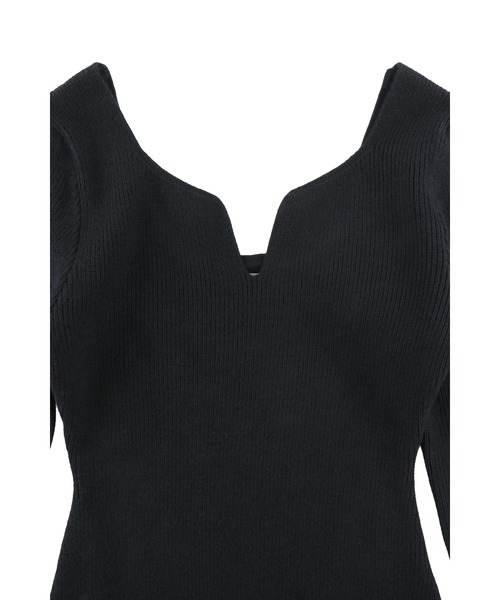 ALEXIA STAM（アリシアスタン）の「Square Hem Knit Top /スクエアヘムリブニットトップス（ニット/セーター・レディース・ブラック/アイボリー・FREE）」の17枚目の写真