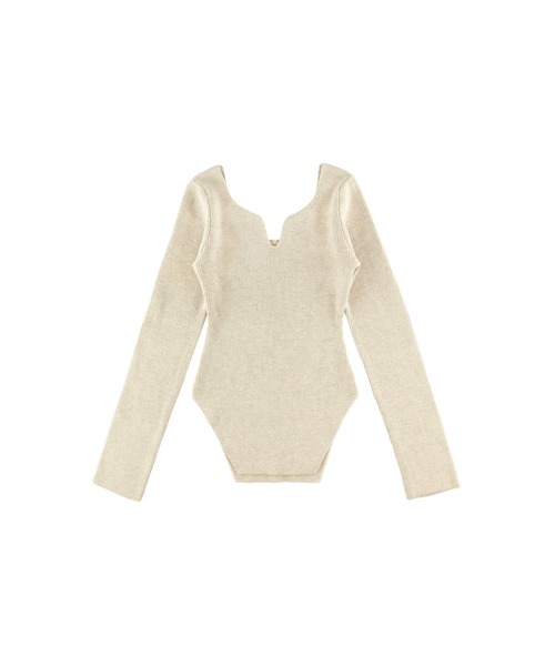 ALEXIA STAM（アリシアスタン）の「Square Hem Knit Top /スクエアヘムリブニットトップス（ニット/セーター・レディース・ブラック/アイボリー・FREE）」の11枚目の写真