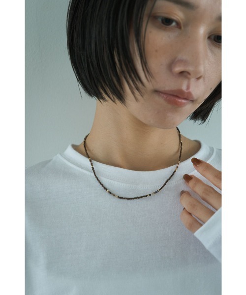 marjour（マージュール）の「BROWN MIX BEADS NECKLACE（ネックレス・レディース・ブラウン・FREE）」の4枚目の写真