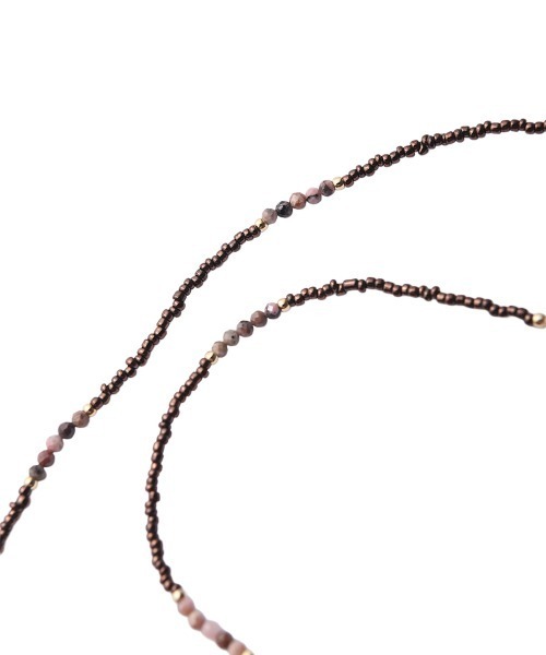 marjour（マージュール）の「BROWN MIX BEADS NECKLACE（ネックレス・レディース・ブラウン・FREE）」の9枚目の写真
