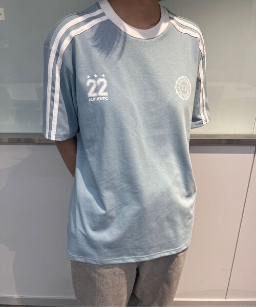 THE GREEN LAB（ザグリーンラボ）の「サッカーフットボール配色半袖Tシャツ[ホワイト-グリーン]（Tシャツ/カットソー・レディース・その他・SMALL/LARGE）」の11枚目の写真
