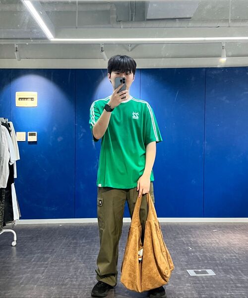 THE GREEN LAB（ザグリーンラボ）の「サッカーフットボール配色半袖Tシャツ[ホワイト-グリーン]（Tシャツ/カットソー・レディース・その他・SMALL/LARGE）」の6枚目の写真