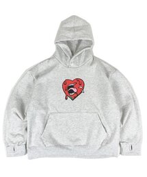 Warmer napping sweat hoodie white melange