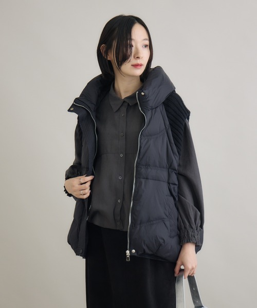 todayful ダウンベスト　黒 TODAYFUL - todayful 未使用 ダウン ベスト 黒 の通販 by なぁ's shop