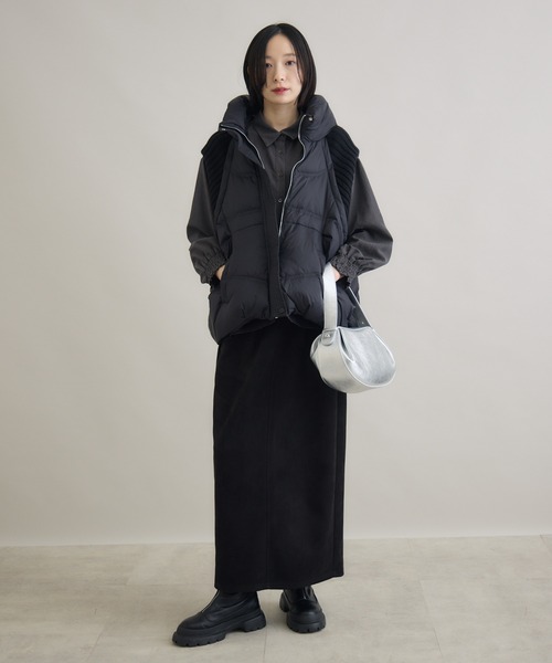 セール】ニットドッキング中綿ベスト（ダウンベスト）｜Paradise