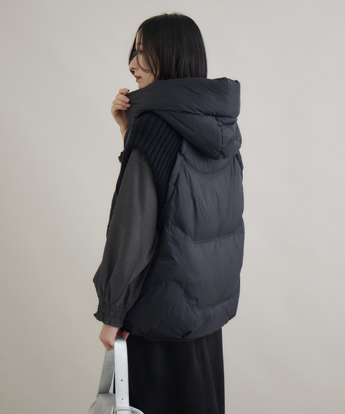 セール】ニットドッキング中綿ベスト（ダウンベスト）｜Paradise