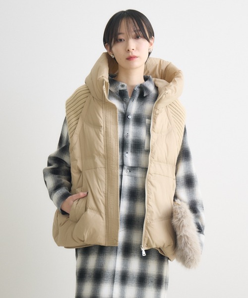 セール】ニットドッキング中綿ベスト（ダウンベスト）｜Paradise