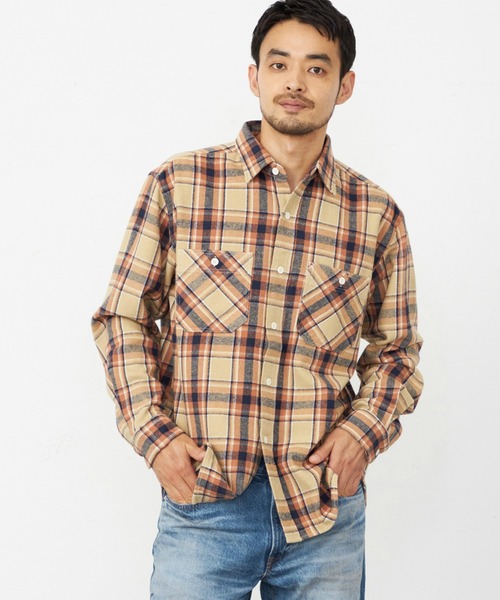 EDWIN(エドウィン)の「EDWIN エドウィン ワークシャツ チェック 長袖(シャツ/ブラウス・メンズ・オリーブ/ブラック/ホワイト/ベージュ・SMALL/MEDIUM/LARGE/X-LARGE)」の13枚目の写真