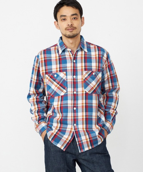 EDWIN(エドウィン)の「EDWIN エドウィン ワークシャツ チェック 長袖(シャツ/ブラウス・メンズ・オリーブ/ブラック/ホワイト/ベージュ・SMALL/MEDIUM/LARGE/X-LARGE)」の21枚目の写真