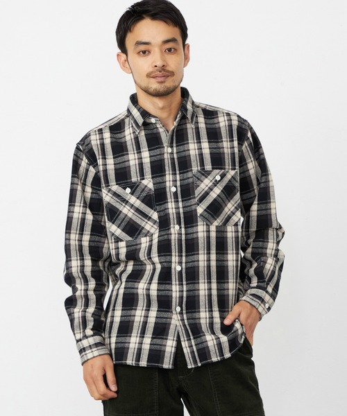 EDWIN(エドウィン)の「EDWIN エドウィン ワークシャツ チェック 長袖(シャツ/ブラウス・メンズ・オリーブ/ブラック/ホワイト/ベージュ・SMALL/MEDIUM/LARGE/X-LARGE)」の5枚目の写真