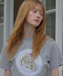 ブランチコットンTシャツ(メランジグレー)