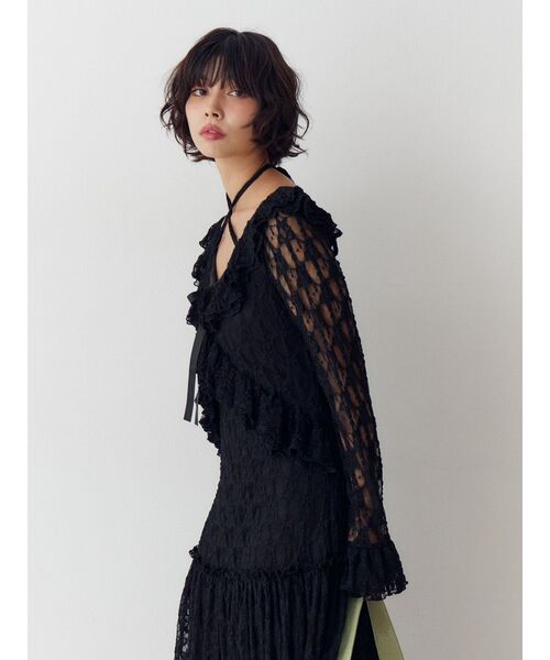 jouetie(ジュエティ)の「ラッフルフリルレースロングワンピース(ワンピース・レディース・オフホワイト/ピンク/ブラック・MEDIUM)」の13枚目の写真