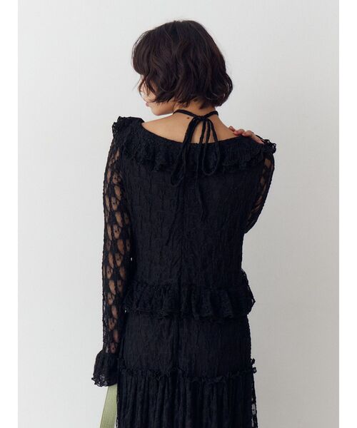 jouetie(ジュエティ)の「ラッフルフリルレースロングワンピース(ワンピース・レディース・オフホワイト/ピンク/ブラック・MEDIUM)」の14枚目の写真