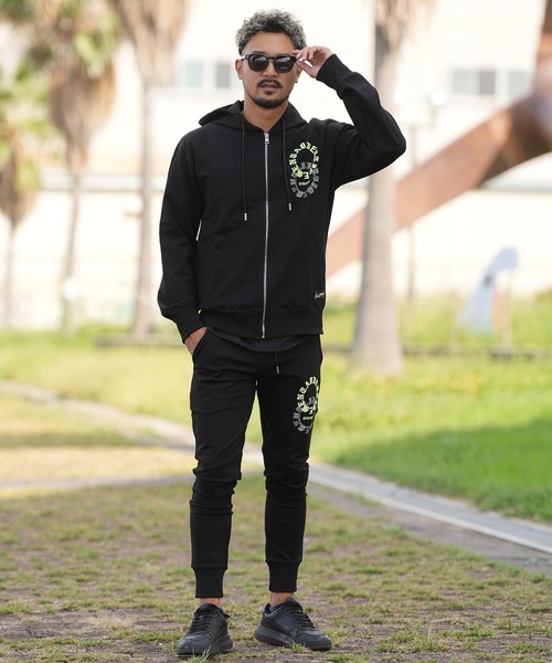 adamsJUGGLER（アダムスジャグラー）の「RTEG O.Eネオンフォームフーディー（パーカー・メンズ・ブラック/グレー・S/M/L/XL/XXL）」の5枚目の写真