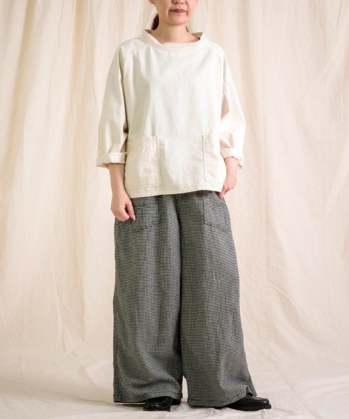 Brocante / ブロカント] 20/16オックス ペシュールスモック | Domingo