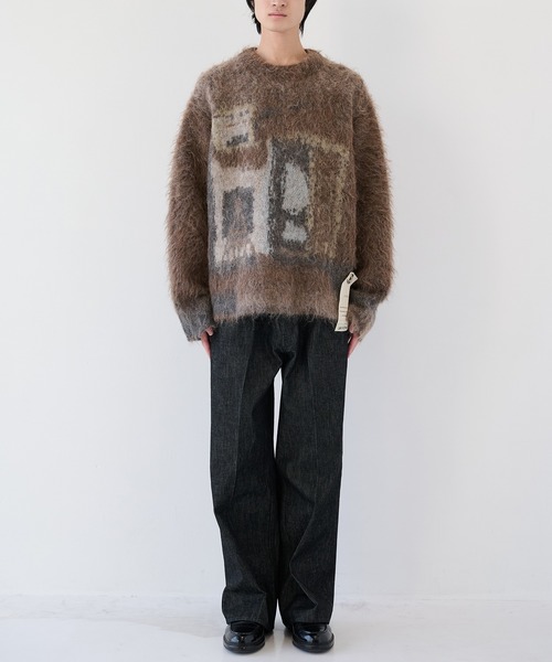 SHINYAKOZUKA（シンヤコヅカ）の「【SHINYAKOZUKA】INTERIOR WITH EASEL FOR STUDIOUS（ニット/セーター・メンズ・ブラック/ダークグレー・S/M）」の4枚目の写真