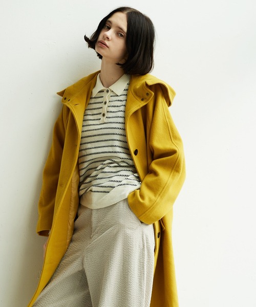 LA MARINE FRANCAISE（マリン フランセーズ）の「ボーダージャガードポロプルオーバー（ニット/セーター・レディース・オフホワイト/ネイビー・FREE）」の2枚目の写真