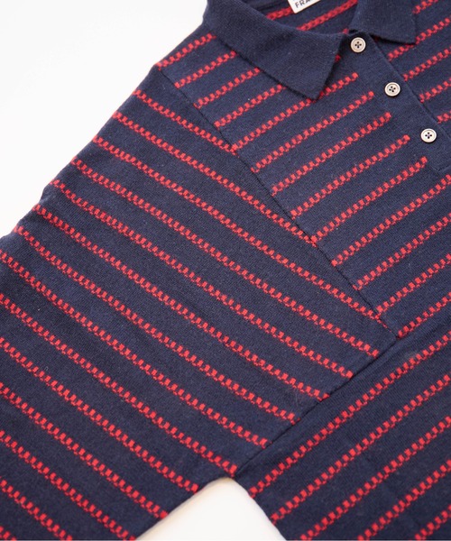 LA MARINE FRANCAISE（マリン フランセーズ）の「ボーダージャガードポロプルオーバー（ニット/セーター・レディース・オフホワイト/ネイビー・FREE）」の6枚目の写真