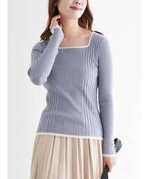 LUDIC PARK（ルディックパーク）の「スクエアネックニットプルオーバー（ニット/セーター）」