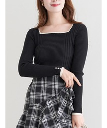 LUDIC PARK（ルディックパーク）の「スクエアネックニットプルオーバー（ニット/セーター）」