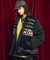 《UNISEX》Knit-switched Prime-Over Down Jacket/ニットスイッチングプライムオーバーダウンブルゾン【MAISON SPECIAL/メゾンスペシャル】