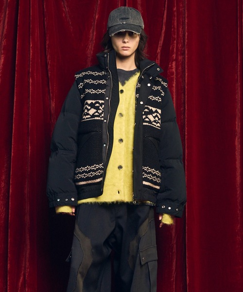 MAISON SPECIAL（メゾンスペシャル）の「《UNISEX》Knit-switched Prime-Over Down Jacket/ニットスイッチングプライムオーバーダウンブルゾン【MAISON SPECIAL/メゾンスペシャル】（ダウンジャケット/コート・メンズ・ブラック/グレイッシュベージュ・0/1/2）」の5枚目の写真