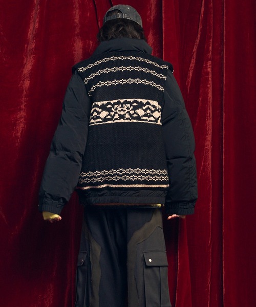 MAISON SPECIAL（メゾンスペシャル）の「《UNISEX》Knit-switched Prime-Over Down Jacket/ニットスイッチングプライムオーバーダウンブルゾン【MAISON SPECIAL/メゾンスペシャル】（ダウンジャケット/コート・メンズ・ブラック/グレイッシュベージュ・0/1/2）」の7枚目の写真