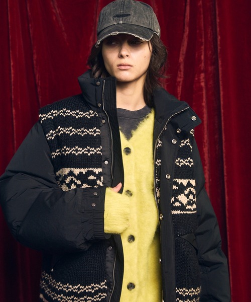 MAISON SPECIAL（メゾンスペシャル）の「《UNISEX》Knit-switched Prime-Over Down Jacket/ニットスイッチングプライムオーバーダウンブルゾン【MAISON SPECIAL/メゾンスペシャル】（ダウンジャケット/コート・メンズ・ブラック/グレイッシュベージュ・0/1/2）」の8枚目の写真