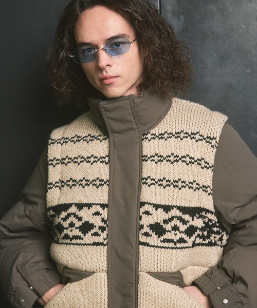 MAISON SPECIAL（メゾンスペシャル）の「《UNISEX》Knit-switched Prime-Over Down Jacket/ニットスイッチングプライムオーバーダウンブルゾン【MAISON SPECIAL/メゾンスペシャル】（ダウンジャケット/コート・メンズ・ブラック/グレイッシュベージュ・0/1/2）」の13枚目の写真