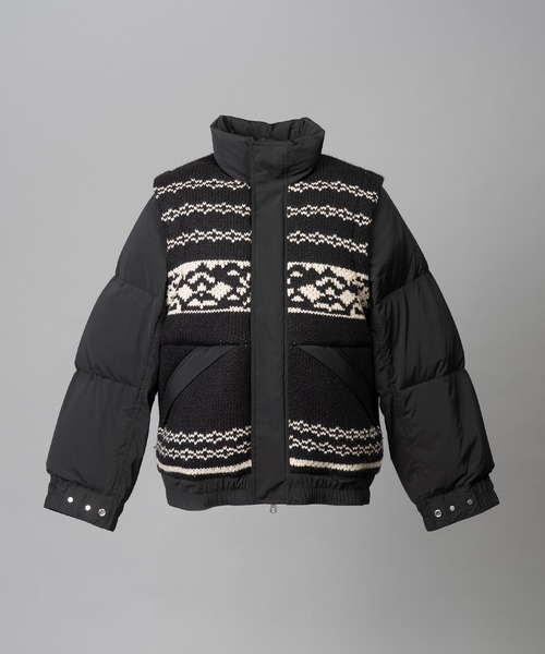 MAISON SPECIAL（メゾンスペシャル）の「《UNISEX》Knit-switched Prime-Over Down Jacket/ニットスイッチングプライムオーバーダウンブルゾン【MAISON SPECIAL/メゾンスペシャル】（ダウンジャケット/コート・メンズ・ブラック/グレイッシュベージュ・0/1/2）」の14枚目の写真