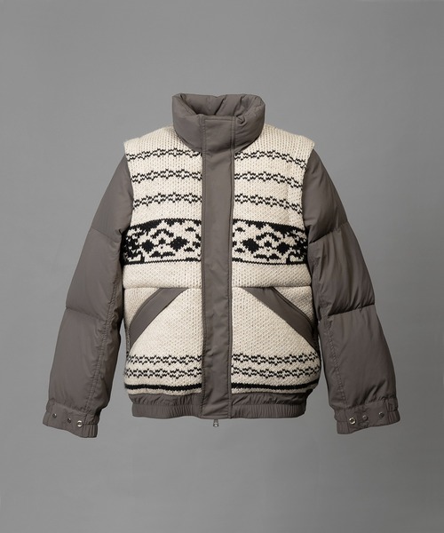 MAISON SPECIAL（メゾンスペシャル）の「《UNISEX》Knit-switched Prime-Over Down Jacket/ニットスイッチングプライムオーバーダウンブルゾン【MAISON SPECIAL/メゾンスペシャル】（ダウンジャケット/コート・メンズ・ブラック/グレイッシュベージュ・0/1/2）」の15枚目の写真