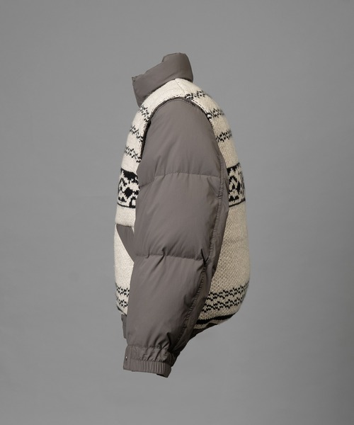 MAISON SPECIAL（メゾンスペシャル）の「《UNISEX》Knit-switched Prime-Over Down Jacket/ニットスイッチングプライムオーバーダウンブルゾン【MAISON SPECIAL/メゾンスペシャル】（ダウンジャケット/コート・メンズ・ブラック/グレイッシュベージュ・0/1/2）」の16枚目の写真