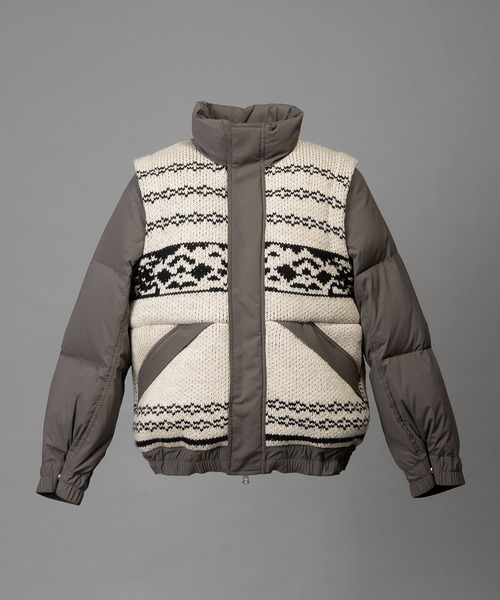 MAISON SPECIAL（メゾンスペシャル）の「《UNISEX》Knit-switched Prime-Over Down Jacket/ニットスイッチングプライムオーバーダウンブルゾン【MAISON SPECIAL/メゾンスペシャル】（ダウンジャケット/コート・メンズ・ブラック/グレイッシュベージュ・0/1/2）」の18枚目の写真