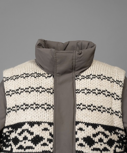 MAISON SPECIAL（メゾンスペシャル）の「《UNISEX》Knit-switched Prime-Over Down Jacket/ニットスイッチングプライムオーバーダウンブルゾン【MAISON SPECIAL/メゾンスペシャル】（ダウンジャケット/コート・メンズ・ブラック/グレイッシュベージュ・0/1/2）」の19枚目の写真