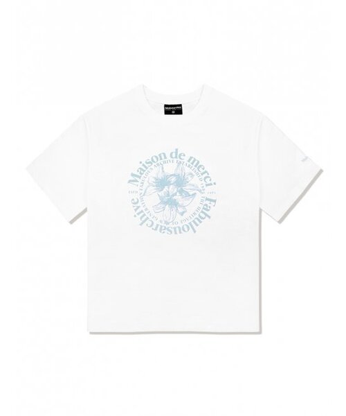 FABULOUS ARCHIVE(ファビュラスアーカイブ)の「ウィメンズルリスエンボクロップTシャツホワイトブルー(FCC2TS387W)(Tシャツ/カットソー・レディース・ホワイト・MEDIUM/SMALL)」の4枚目の写真