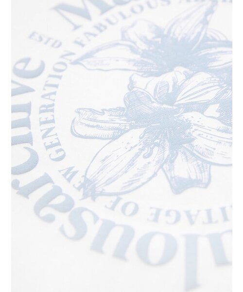FABULOUS ARCHIVE(ファビュラスアーカイブ)の「ウィメンズルリスエンボクロップTシャツホワイトブルー(FCC2TS387W)(Tシャツ/カットソー・レディース・ホワイト・MEDIUM/SMALL)」の7枚目の写真