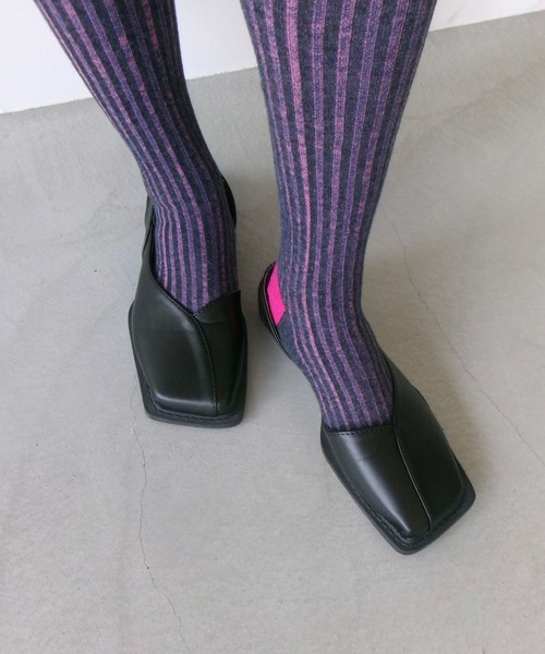 SANSeLF（サンセルフ）の「【SANSeLF】 スクエアトゥスリングバックフラットシューズ sas26s001（その他シューズ・レディース・ブラック・38/37/36/39）」の2枚目の写真