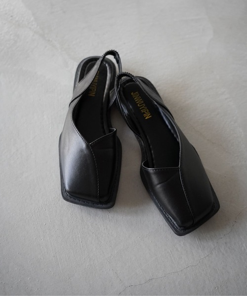 SANSeLF（サンセルフ）の「【SANSeLF】 スクエアトゥスリングバックフラットシューズ sas26s001（その他シューズ・レディース・ブラック・38/37/36/39）」の6枚目の写真