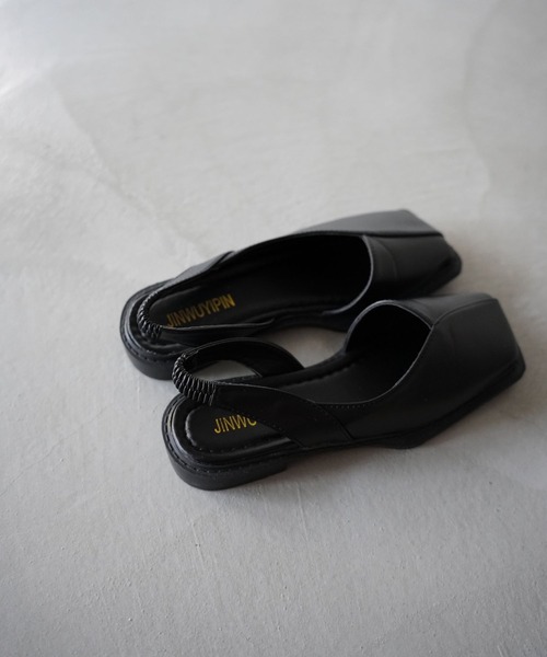 SANSeLF（サンセルフ）の「【SANSeLF】 スクエアトゥスリングバックフラットシューズ sas26s001（その他シューズ・レディース・ブラック・38/37/36/39）」の7枚目の写真