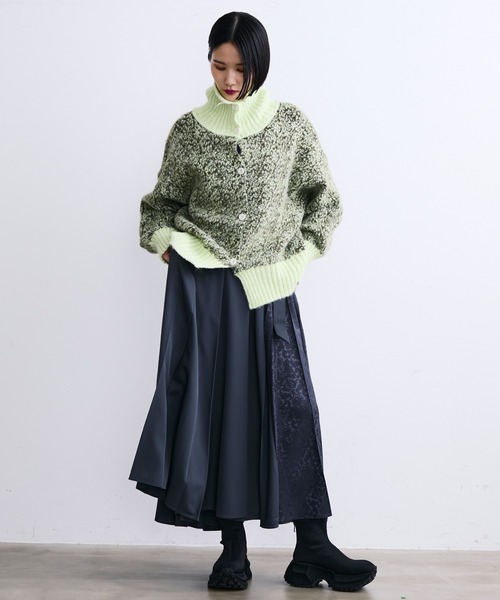 MONOe（モノエ）の「ジャガード柄ハイネックニットカーディガン（ニット/セーター・レディース・グレー/グリーン/オレンジ・FREE）」の16枚目の写真