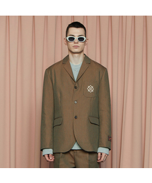 UNALLOYED（アナロイド）の「シンボルチェックジャケット / ブラウン&グリーン（テーラードジャケット）」