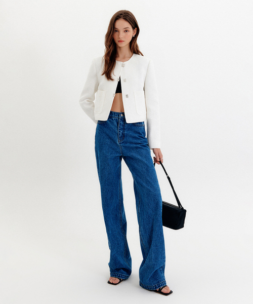 LOOKAST(ルックキャスト)の「エラツイードジャケット_アイボリー / ELLA TWEED JACKET_IVORY(その他アウター・レディース・アイボリー・SMALL/MEDIUM)」の2枚目の写真
