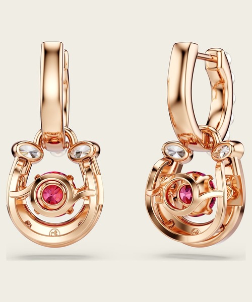 SWAROVSKI(スワロフスキー)の「【公式】【スワロフスキー】Symbolica ドロップピアス, クリスタル・パール, ラウンドカット, パヴェ, 蹄鉄, レッド, ローズゴールドトーン・プレーティング(ピアス(両耳用)・レディース・ゴールド系その他2・FREE)」の5枚目の写真