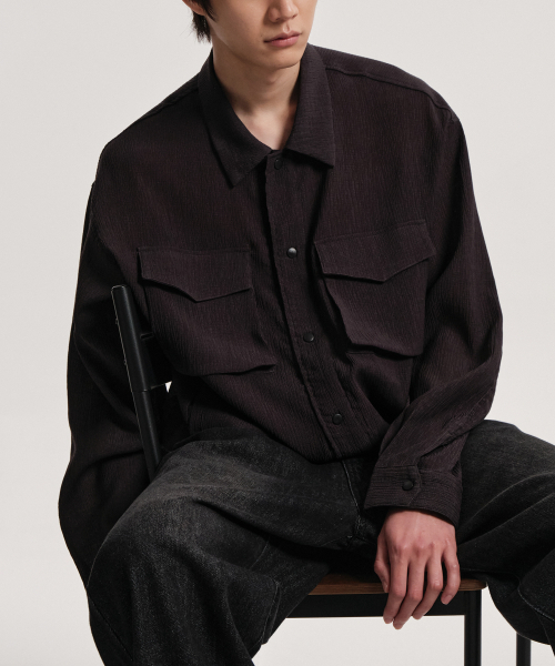 CONNECT KINLOCH(コネクトキンロック)の「クリンクルシアサッカーシャケット(グレー)(その他アウター・メンズ・その他・MEDIUM/LARGE/X-LARGE)」の3枚目の写真