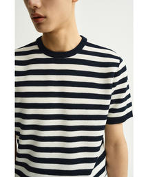 IOLO（イオロ）の「ソリッドハーフクルーネック_ストライプ（ニット/セーター）」