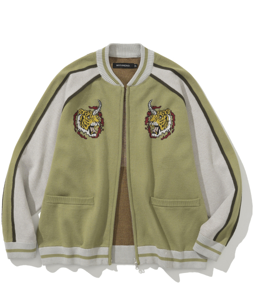 NOT4NERD(ノットフォーナード)の「Horned Tiger Souvenir Knit Zip Up - Green(その他アウター・レディース・その他・LARGE/X-LARGE/MEDIUM)」の2枚目の写真