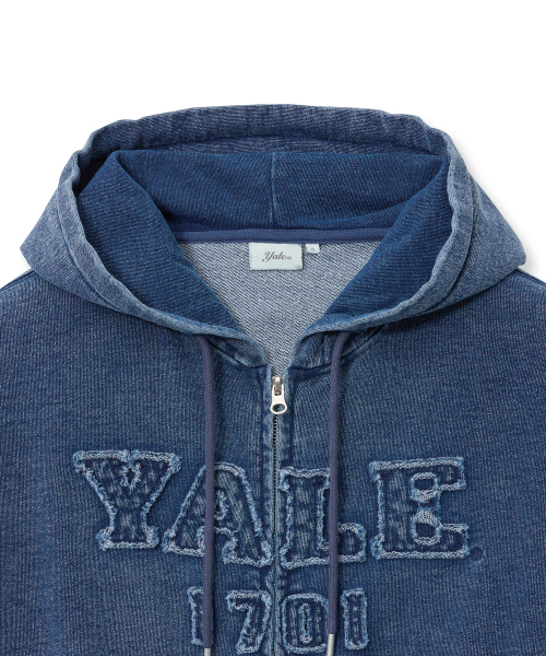 YALE(イェール)の「ピグメントアプリケフードジップアップ_ネイビー(パーカー・レディース・その他・SMALL/LARGE/MEDIUM/X-LARGE)」の3枚目の写真